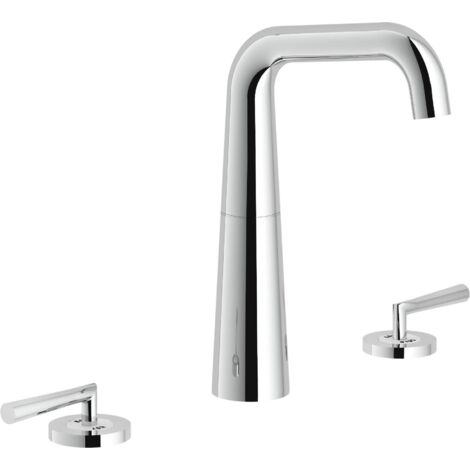 LK00211/2CR RUBINETTO TRADIZIONALE BATTERIA LAVABO 3 FORI BOCCA GIREVOLE NOBILI