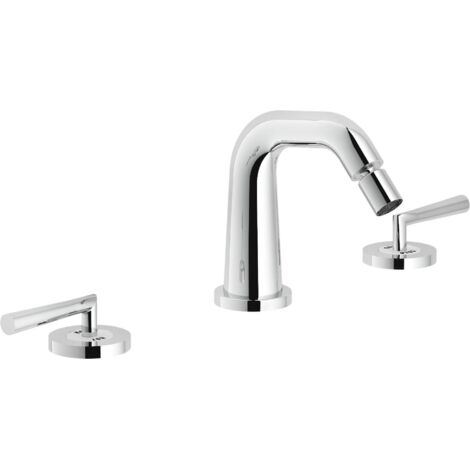LK00215/2CR RUBINETTO TRADIZIONALE BATTERIA BIDET 3FORI SCARICO AUTOMATICO NOBILI