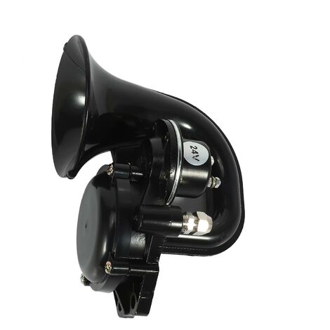 LKW 135 dB Horn 12/24 V super lautes Trompetenhorn mit elektrischem Ventil flach für Auto, Auto, Fahrzeug, LKW