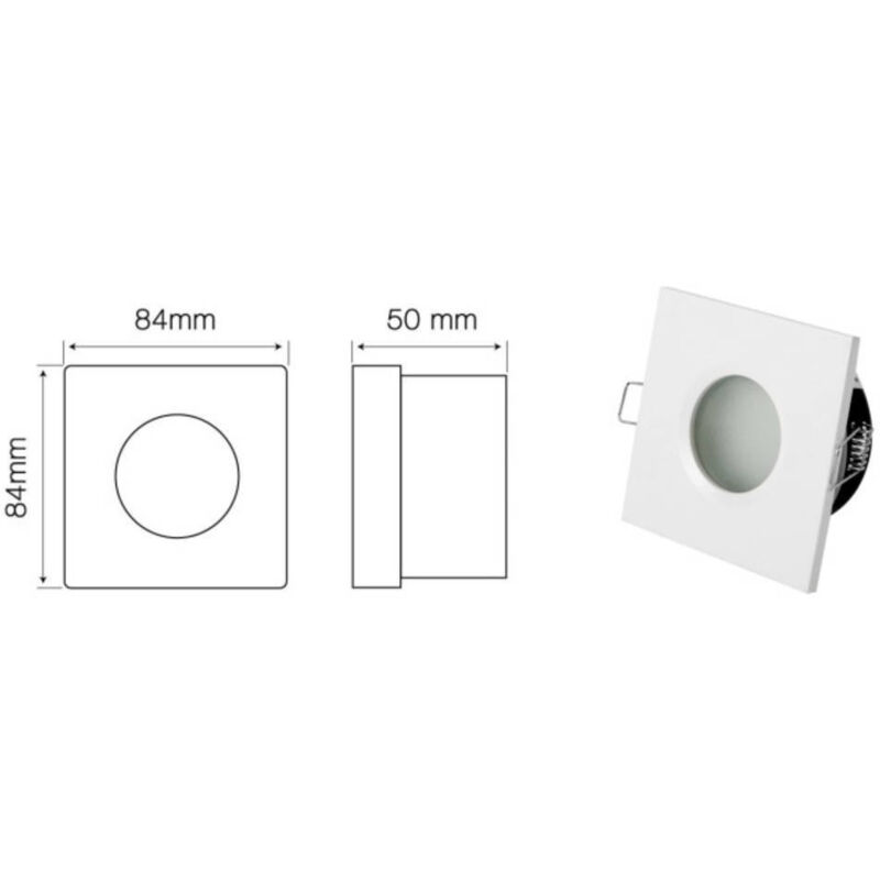 LL-OSK-BIA-245374: LL-OSK-BIA-245374: Apparecchio quadrato impermeabile LED line®, bianco opaco