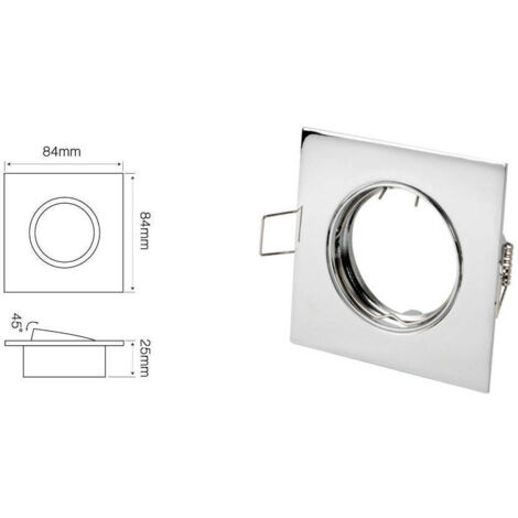 LL-OSK-CR-242960 : Luminaire carré LED line®, mobile, chromé, moulé