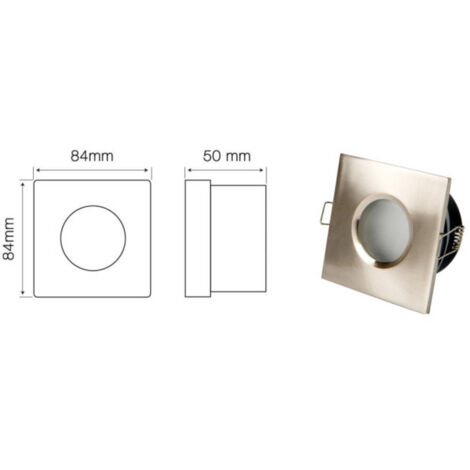 LL-OSK-SAT-245398: LED line® wasserdichte quadratische Leuchte, satiniert