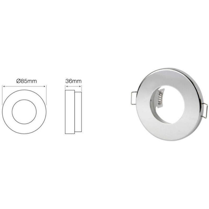 LL-OSO-SAT-CR-245411: Apparecchio fisso rotondo impermeabile LED line®, lamiera cromata
