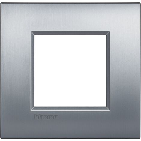 LL - PLAQUE 2P CHROME BROSSE BTICINO BTLNE4802CRS