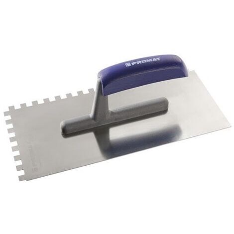 Llana alisadora L.280mm An.130mm Diente 8x8 inoxidable con mango en H VA S.0.7mm PROMAT