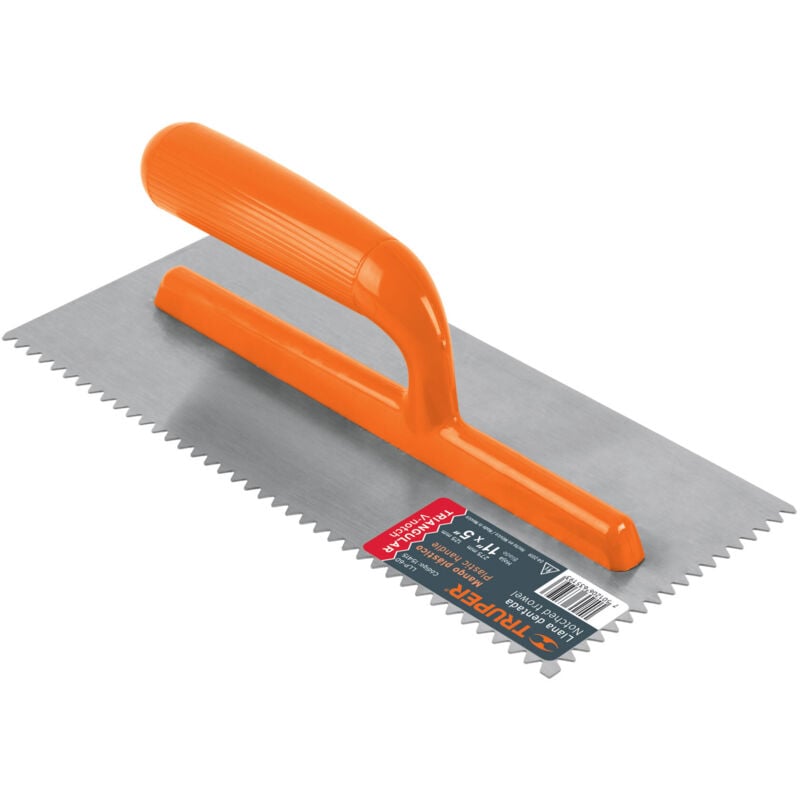 

Llana, dentado triángulo, mango plástico 280mm