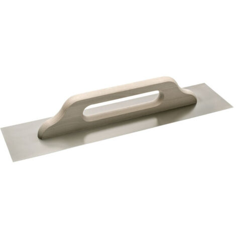 Llana extra larga para microcemento fabricada con acero inoxidable y mango de madera 09517189