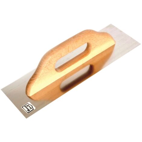 LLANA LISA DE ACERO INOXIDABLE CON MANGO DE MADERA 380130MM - E-323-6380