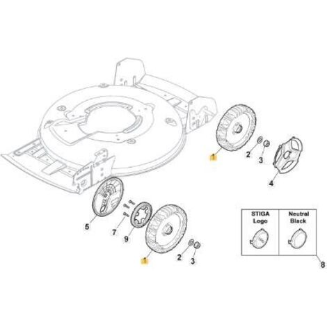 LLANTA ALU COMPLETA D=210 STIGA'15 ORIGINAL STIGA - 381007494/0
