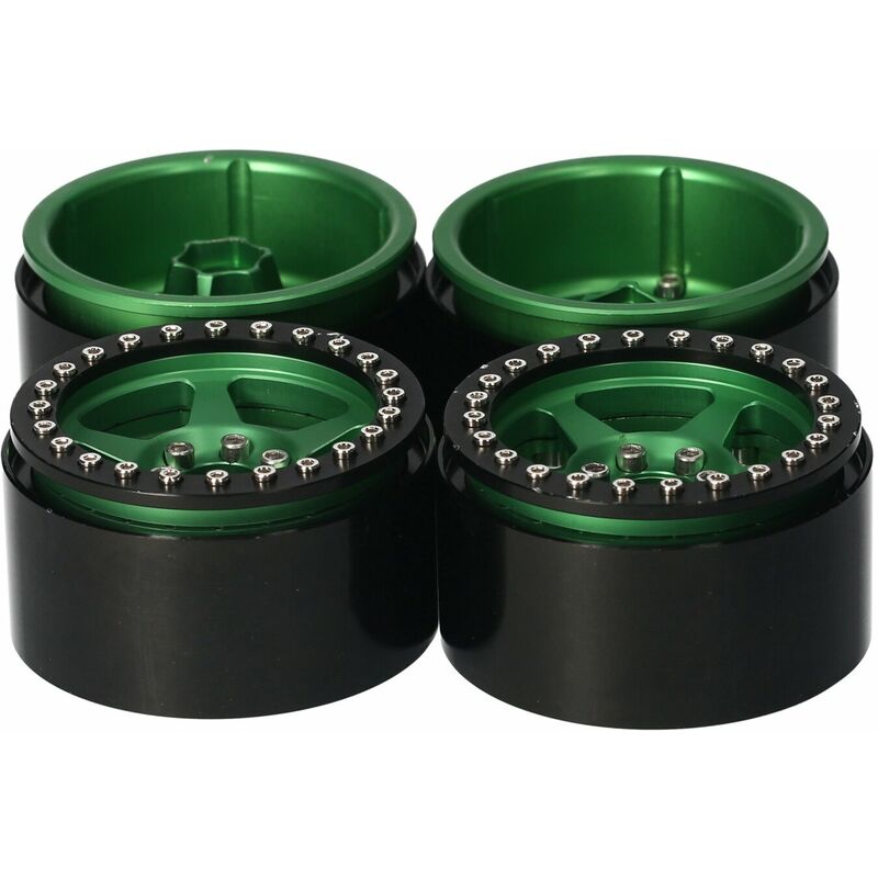 

Llanta de rueda de metal Beadlock Llantas de rueda Hub 4 piezas Compatible con AXIAL SCX10 90046 traxxas TRX4 RC4WD D90 hsp redcat tamiya hpi RC