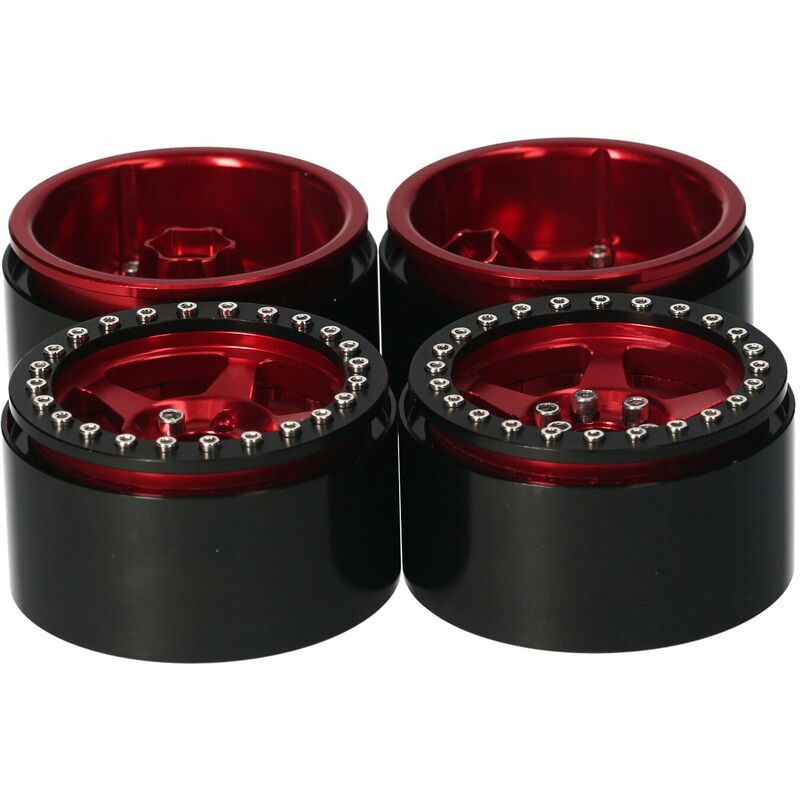 

Llanta de rueda de metal Beadlock Llantas de rueda Hub 4 piezas Compatible con AXIAL SCX10 90046 traxxas TRX4 RC4WD D90 hsp redcat tamiya hpi RC
