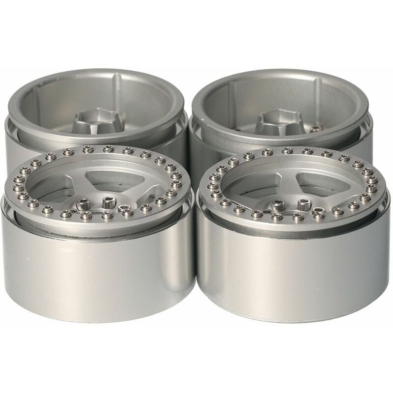 

Llanta de rueda de metal Beadlock Llantas de rueda Hub 4 piezas Compatible con AXIAL SCX10 90046 traxxas TRX4 RC4WD D90 hsp redcat tamiya hpi RC