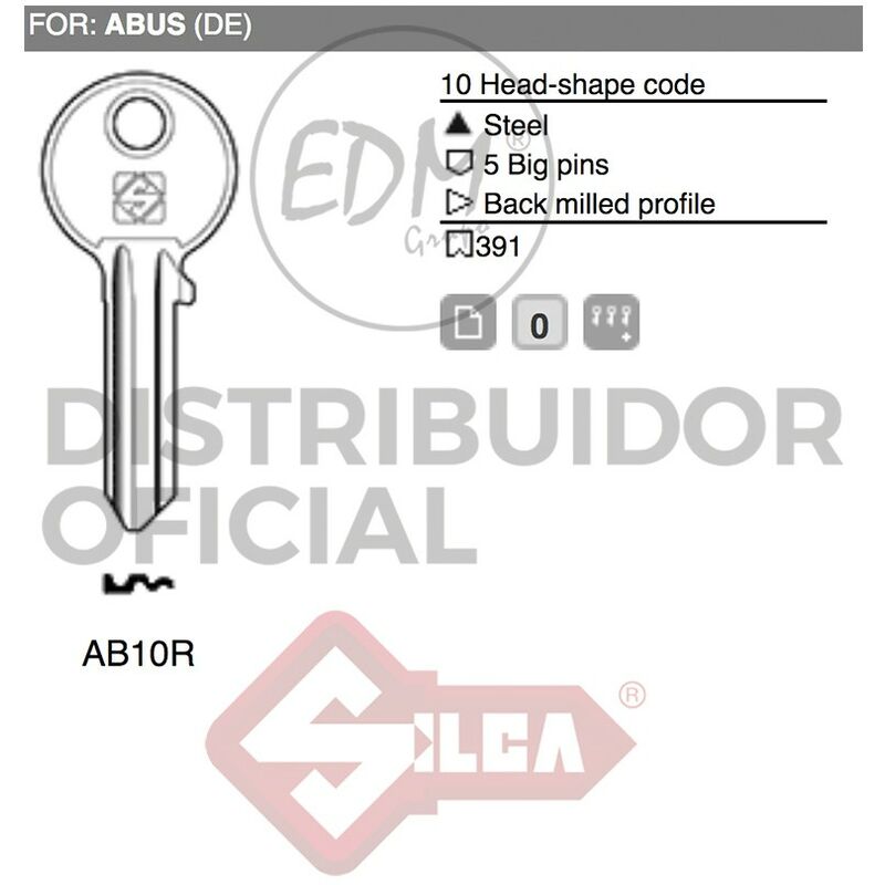 

Llave Acero Ab10R Abus