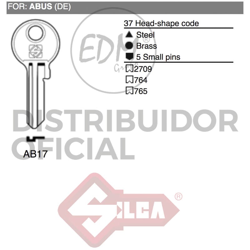 Silca - E3/12441 llave acero AB17 abus