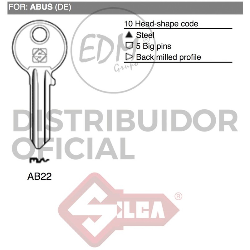 

Llave Acero Ab22 Abus - NEOFERR..