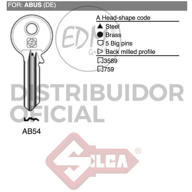 

Llave Acero Ab54 Abus