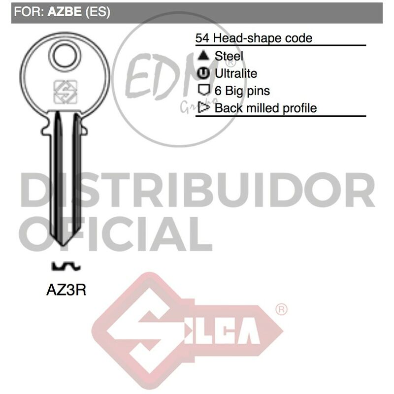 

Llave Acero Az3R Azbe