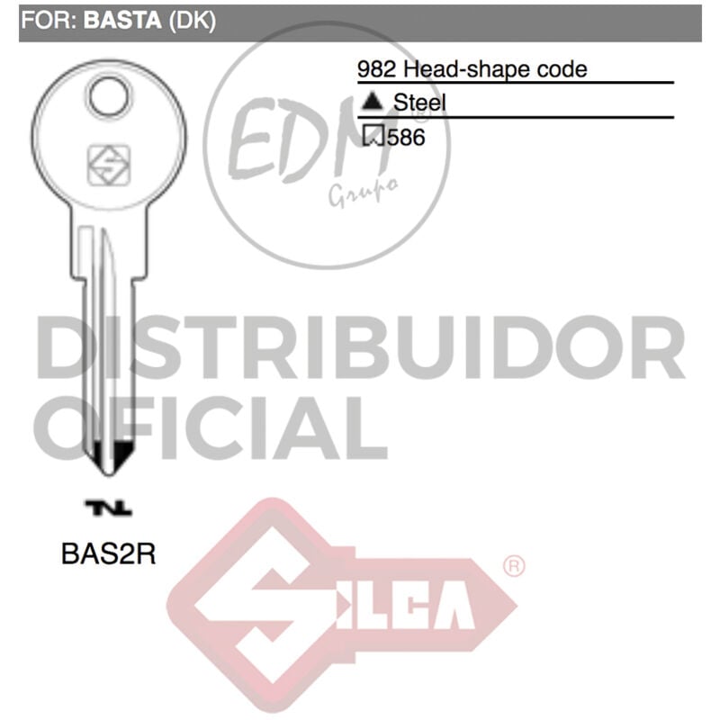 

Llave Acero Bas2R Basta