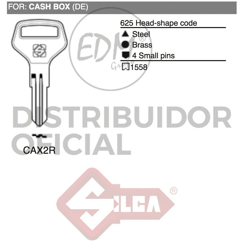 

Llave Acero Cax2R Cash