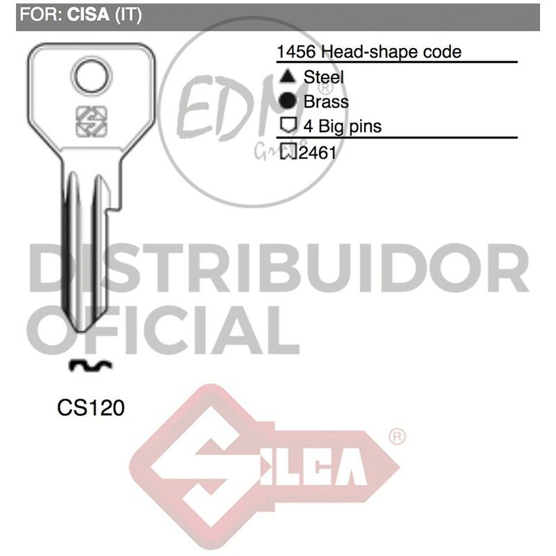 

Llave Acero Cs120 Cisa