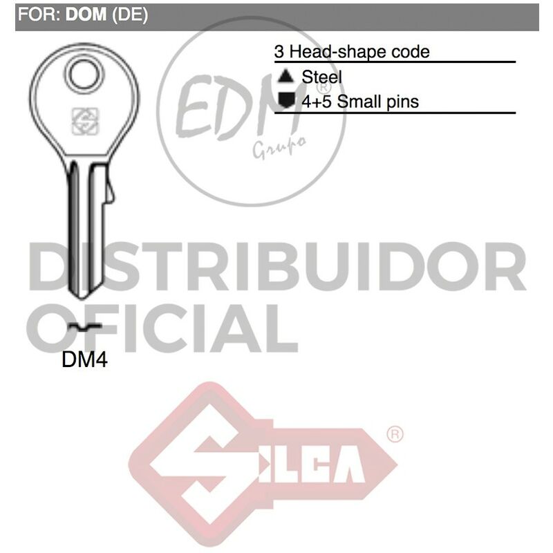 

Llave Acero Dm4 Dom