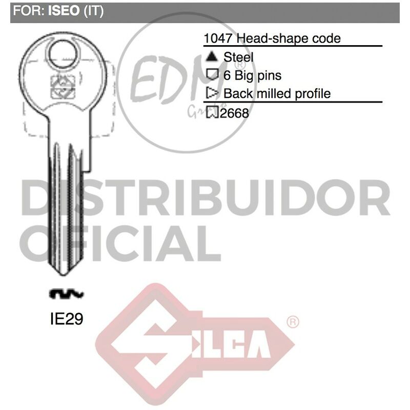 

Llave Acero Ie29 Iseo