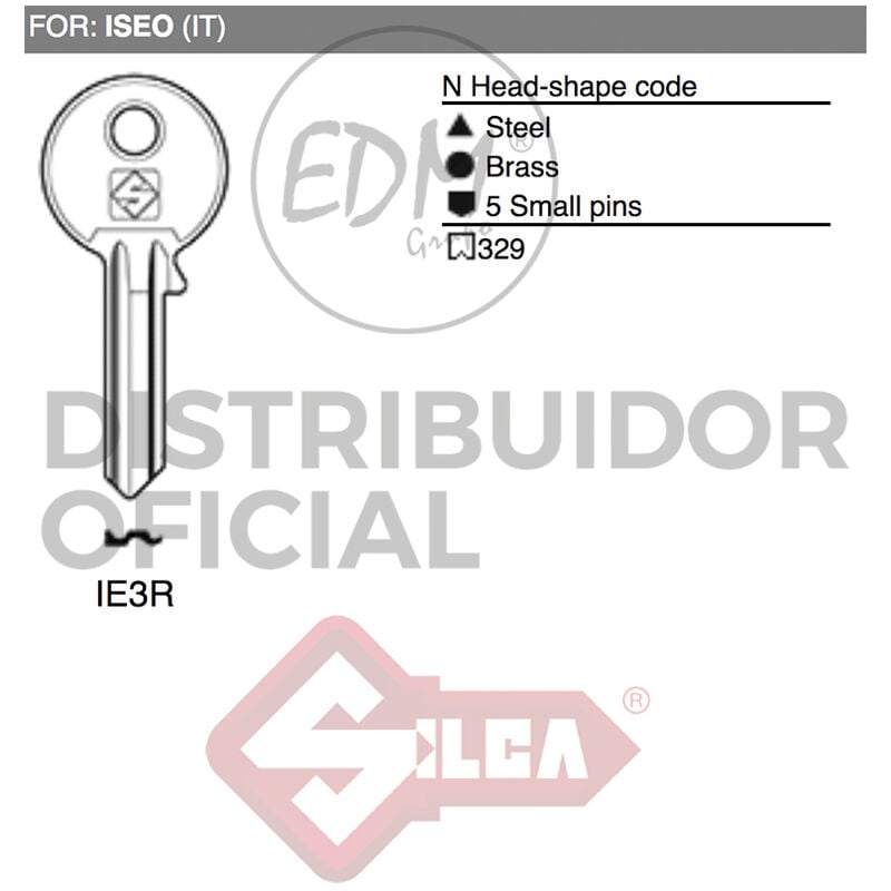 Silca - E3/12423 llave acero IE3R iseo