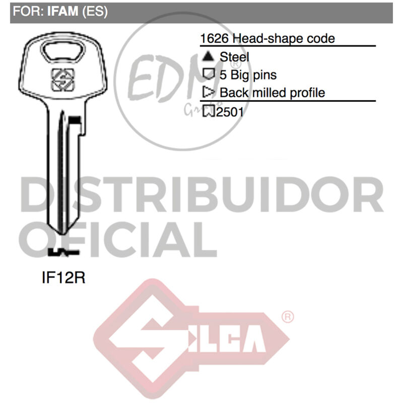 

Llave Acero If12R Ifam