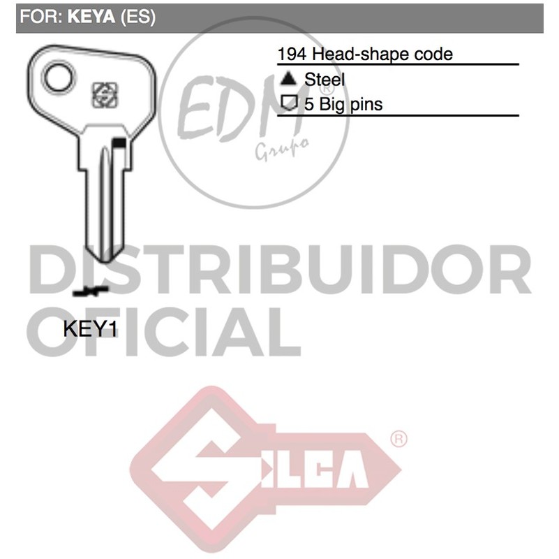 

Llave Acero Key1 Keya - NEOFERR..