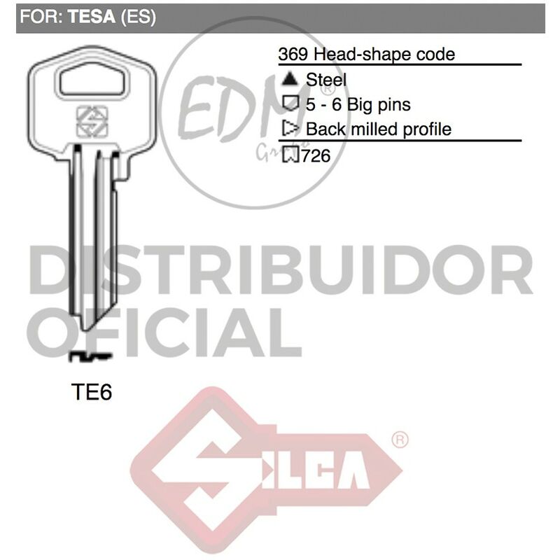 

Llave Acero Te6 Tesa