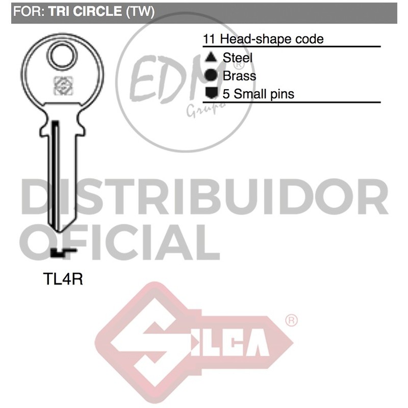 

Llave Acero Tl4R Tri Circle - NEOFERR..