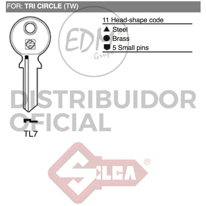 

Llave Acero Tl7 Tri Circle