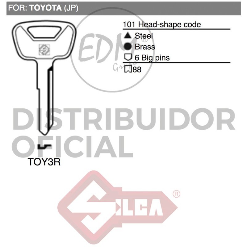 

Llave Acero Toy3R Toyota - NEOFERR..