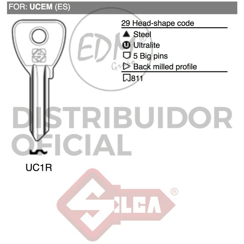 

Llave Acero Uc1R Ucem