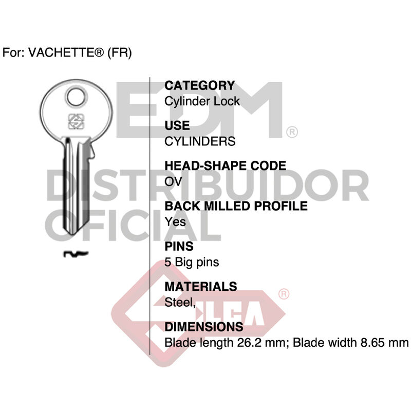 Silca - E3/12173 llave acero VAC151 lince