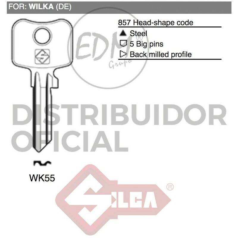 

Llave Acero Wk55 Wilka