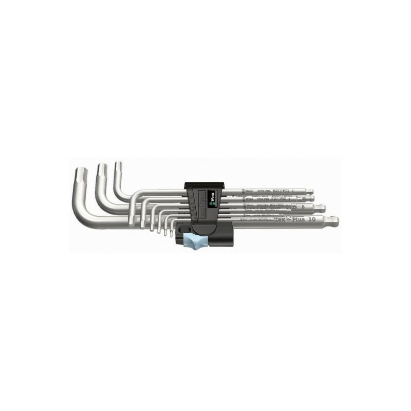 

Wera - Llave Acodada Hexagonal C/Bola Juego 9Pz De 1,5 A 10 73544