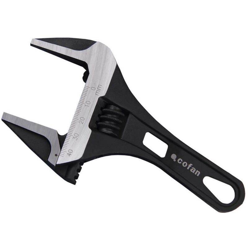 COFAN llave ajustable gran apertura 10 corta , Llave ajustable de gran apertura corta. Es un 30 % más ligera que una llave Estándar. Cuenta con una