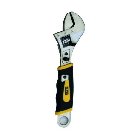 Llave Ajustable Moleta Central 06" Mango Ergonomico Cromo Vanadio