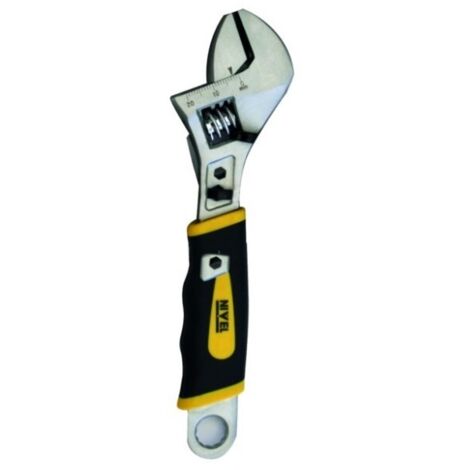 Llave Ajustable Moleta Central 10" Mango Ergonomico Cromo Vanadio Nivel