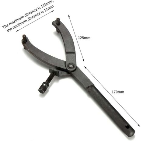 Llave ajustable profesional + extractor de magneto - Kit de reparación de polea de correa de motocicleta (soporte de bloqueo incluido) - Herramienta mecánica duradera