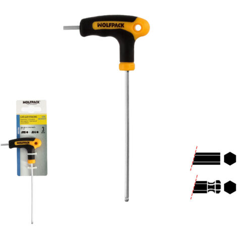 Llave Allen Con Bola Mango Forma T 3,0 mm. Con Colgador