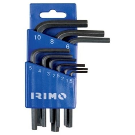 Llave allen hexag. 1,5-10mm acodada petaca pavon. irimo 9 pz