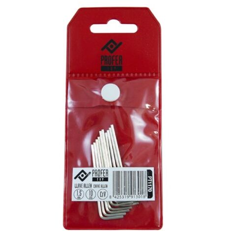LLAVE ALLEN HEXAG NIQUELADA - 2 MM