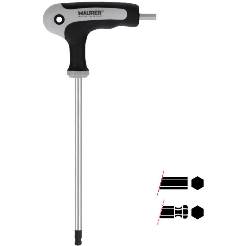 

Llave allen con mango 't' con bola 2,0 mm - Maurer