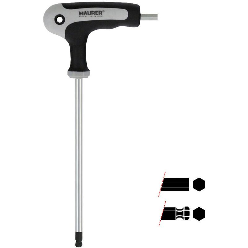 

Llave allen maurer con mango 't' con bola 5,0 mm