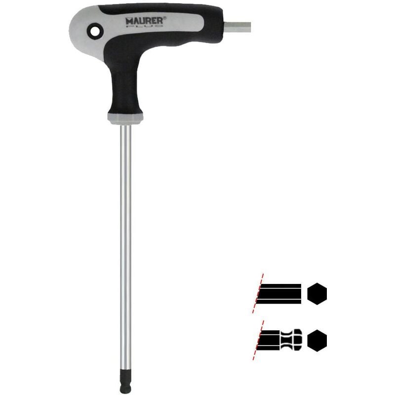 

Llave allen maurer con mango 't' con bola 8,0 mm
