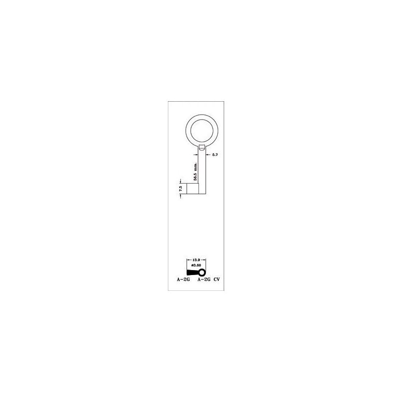 

Llave Armario En Bruto Jma Laton A-0G