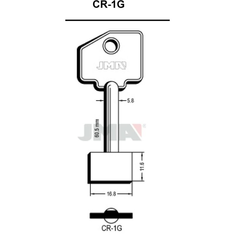 

Llave en bruto gorja laton