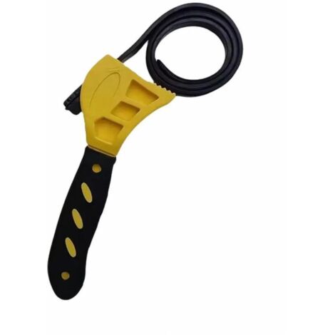 Llave cinturón multifunción 6"  Abridor botellas ajustable plástico  Filtro reparación auto  Herramienta ferretería multifuncional  EDC portátil